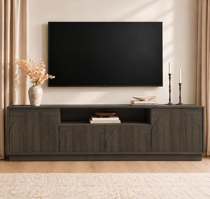 Arched TV Stand, Smoky Taupe